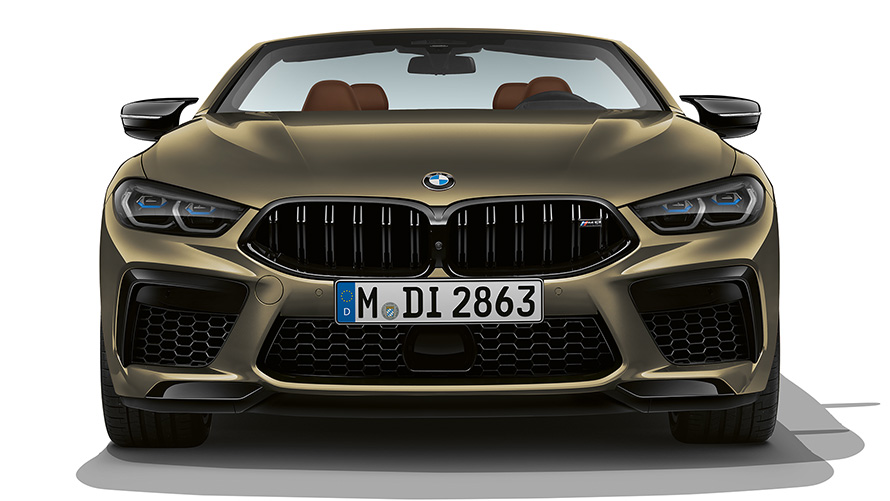 BMW M8 Competition Convertible F91 LCI Facelift 2022 BMW Individual Brass metallic front view
