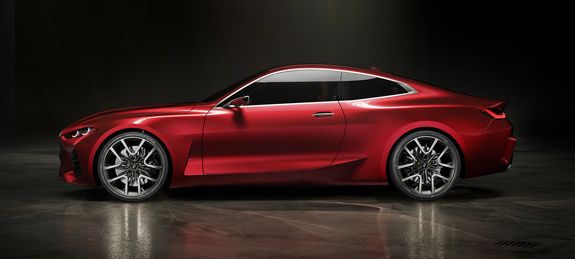 BMW Concept 4 Forbidden Red exterior design side view
