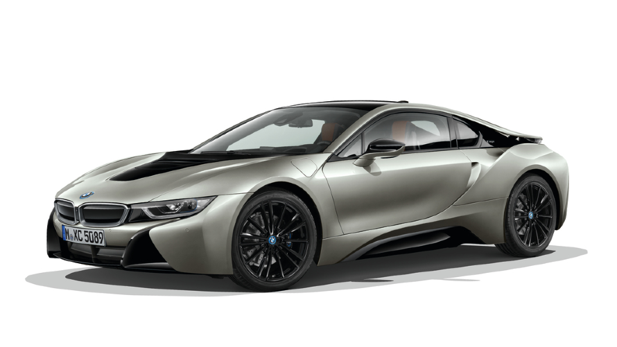 BMW i8 Coupe Electric sports car side view